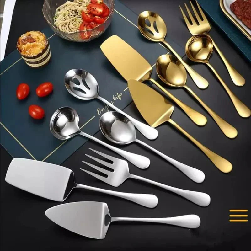 Kit Utensílios de Cozinha 6 Peças Inox Dourado - Electshop