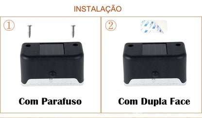 Kit Iluminação Solar Deck Escadas Muro Corrimão [Instalação Fácil]