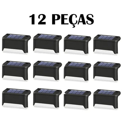 Kit Iluminação Solar Deck Escadas Muro Corrimão [Instalação Fácil]