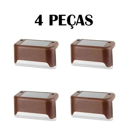 Kit Iluminação Solar Deck Escadas Muro Corrimão [Instalação Fácil]