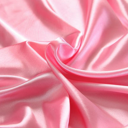 Conjunto LuxPink - Jogo de Capa de Colchão + Lençol em Cetim de Seda + Fronhas - Electshop