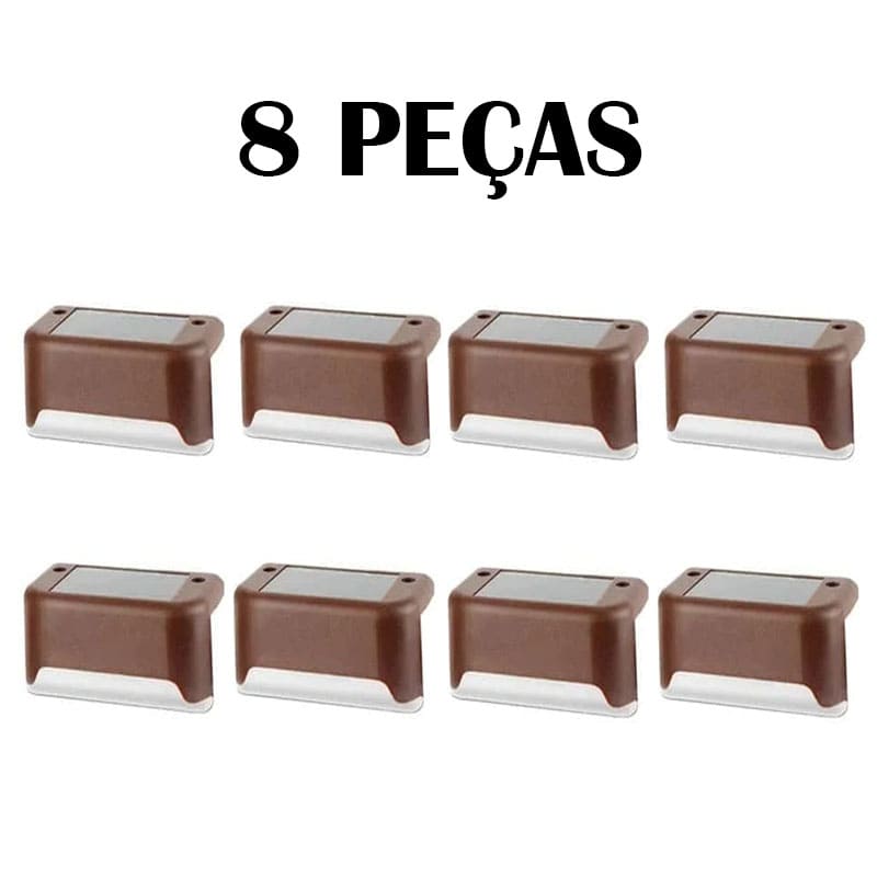Kit Iluminação Solar Deck Escadas Muro Corrimão [Instalação Fácil]