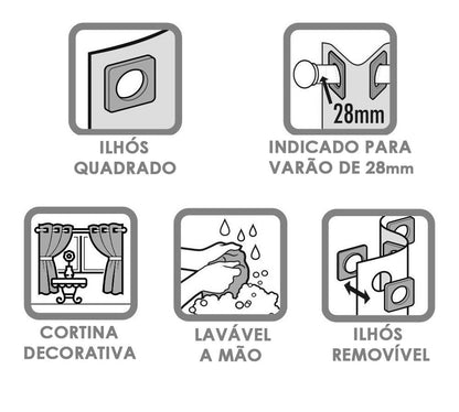 Cortina para Cozinha de Voil com Forro de Microfibra - Conforto e Beleza para o Seu Ambiente - Electshop