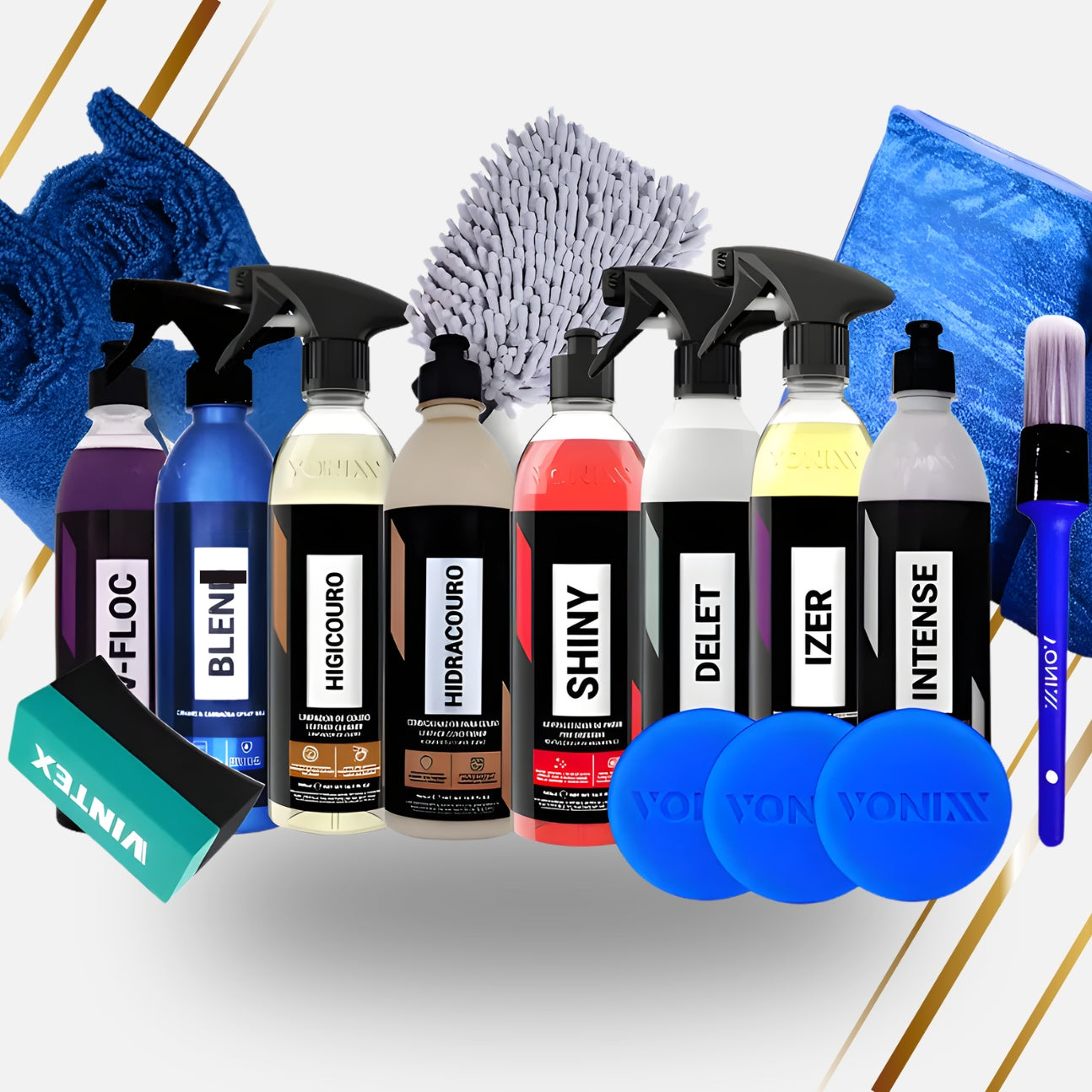 Kit Lavagem Completa Externa Interna Pneus Couro