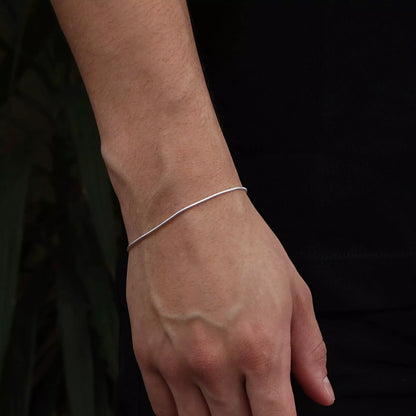 Bracelete Masculino Heuro Siria Prata